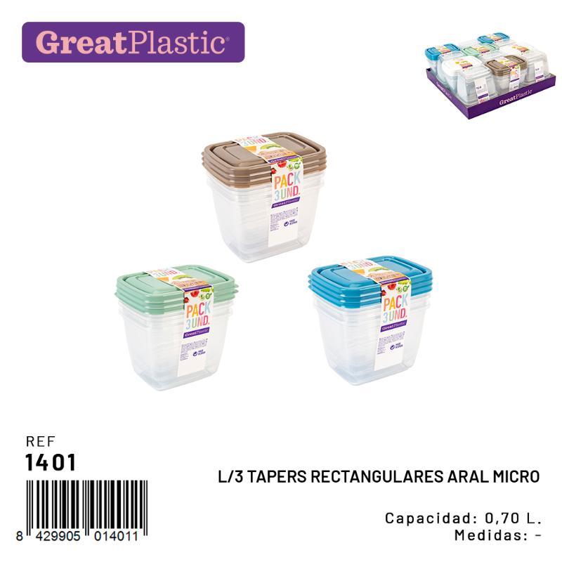 L/3 TAPERS RECTANGULARES ARAL MICRO 0.7 L