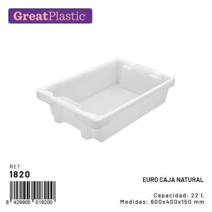 EURO CAJA NATURAL 600X400X150MM 22L