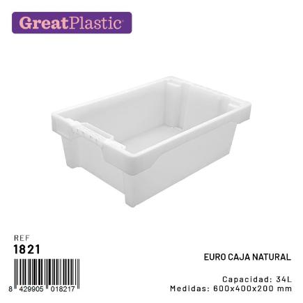 EURO CAJA NATURAL 600X400X200MM 34L