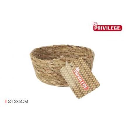 CESTA MIMBRE REDONDA 12X5 CM PRIVILEGE