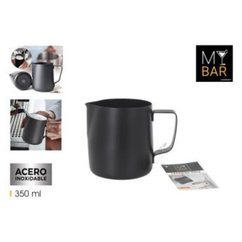 LECHERA ACERO INOX BLACK 350 ML MY BAR