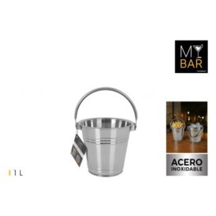 CUBO ACERO C/ASA SERVIR - HIELO 1L MY BAR