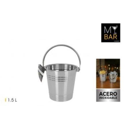 CUBO ACERO C/ASA SERVIR-HIELO 1.5 L MY BAR