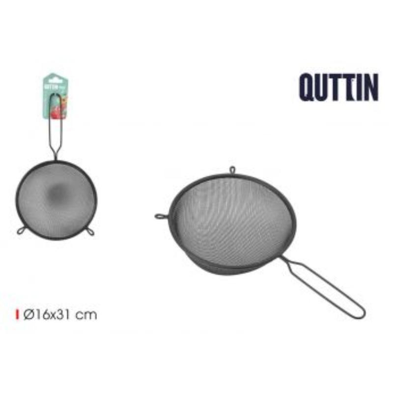 COLADOR METAL NEGRO 16 CM QUTTIN