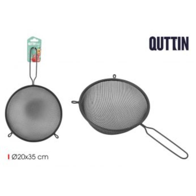 COLADOR METAL NEGRO 20 CM QUTTIN