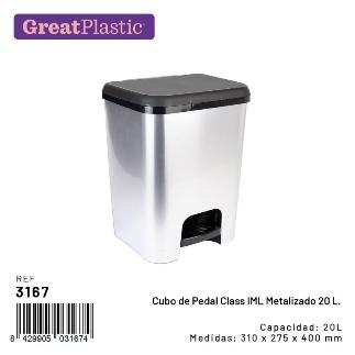 CUBO PED CLASS EMTALIZADO 20 L