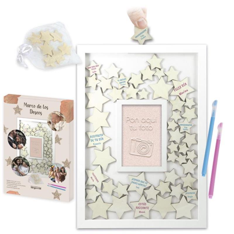 MARCO DESEOS CON ESTRELLAS+2 BOLIGRAFOS