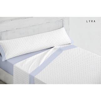 JUEGO SABANAS POL ALG DN LIRA CIELO T/135/140