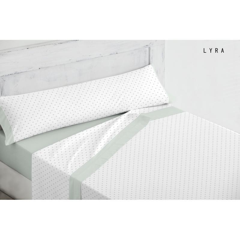 JUEGO SABANAS POL ALG DN LIRA OLIVA T/105