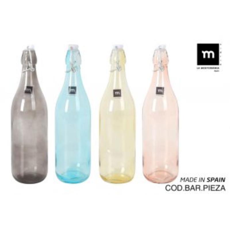 BOTELLA 1 L SURT 4 COLORES C/TAPON GOETHE
