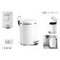 CUBO BASURA METAL C/PEDAL 5LT WHITE CONFORTIME