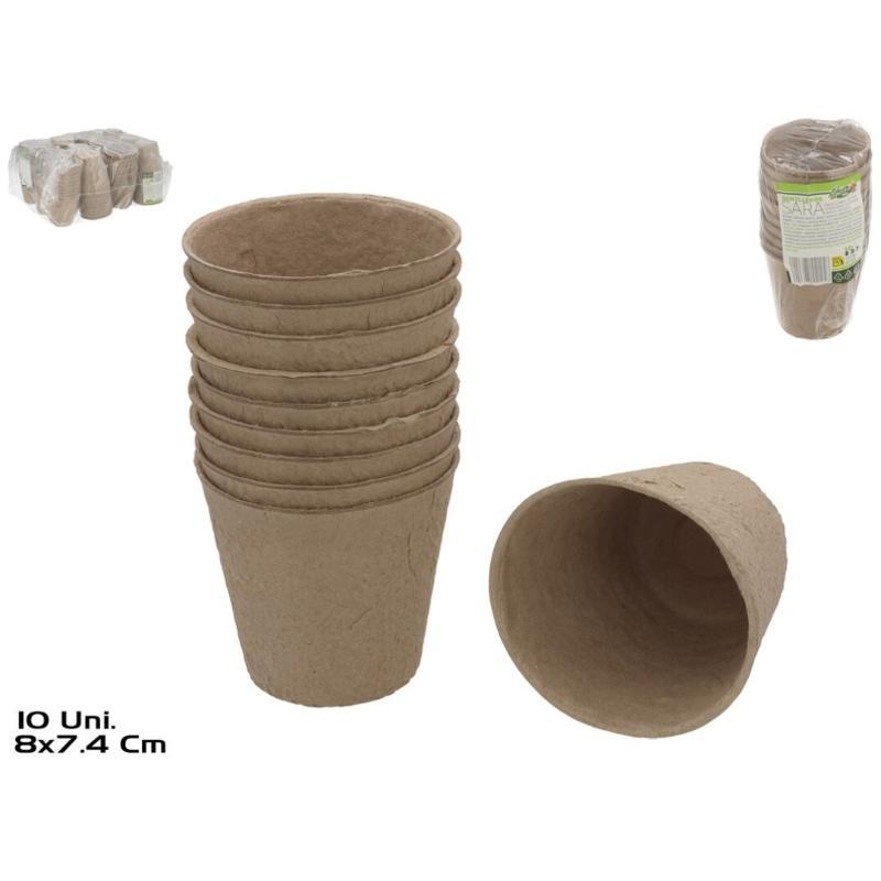 SET 10 SEMILLEROS 8X5X7.4 CM SARA