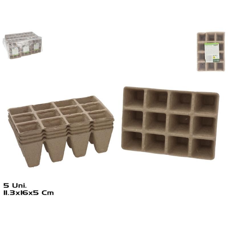 SET 5 SEMILLEROS 16X11.3X5 CM SARA