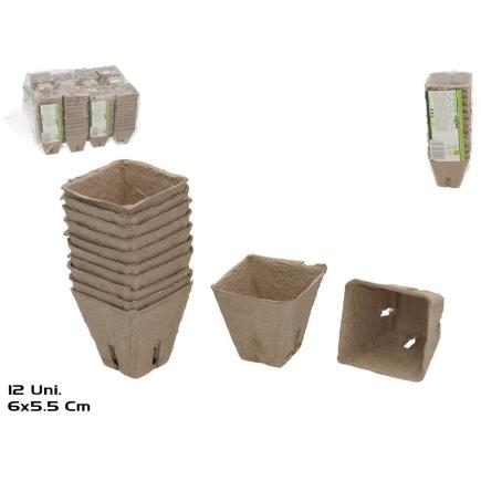 SET 12 SEMILLEROS 6X3.2X5.5 CM SARA