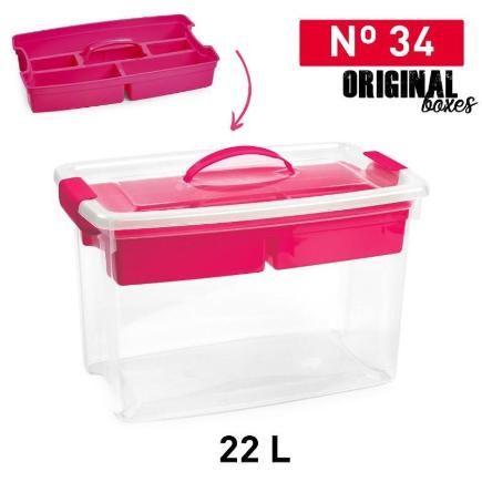 CAJA Nº 34 22 L CO BANDEJA ROSA