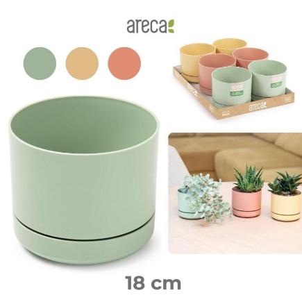 MACETA + PLATO BOTANIC 18 CM ARECA SURT SUMMER