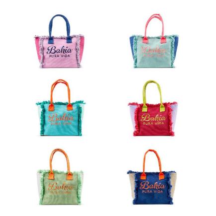 BOLSA DE TELA CON ASAS Y BANDOLERA
