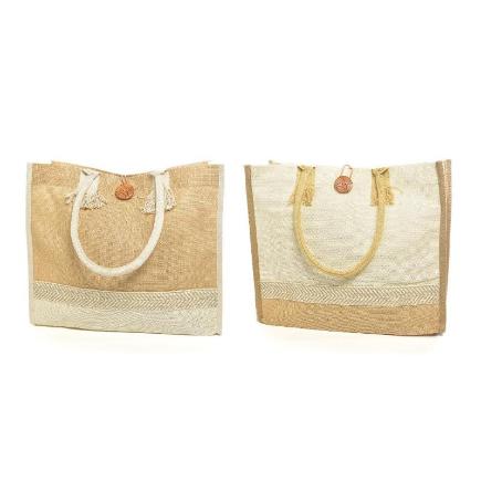 BOLSA DE YUTE CON ASAS COLORES SURT