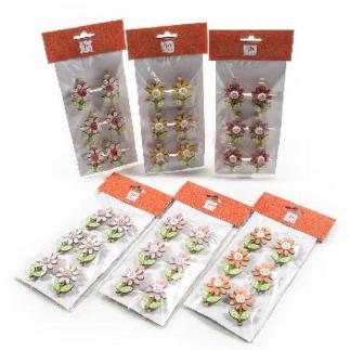 SET 6 PINZAS PARA FLORES DE MADERA SURT