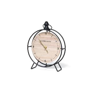 RELOJ DE SOPORTE DE METAL Y MADERA