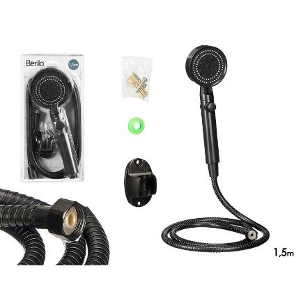 TELEFONO DUCHA MANGUERA 1.5M NEGRO