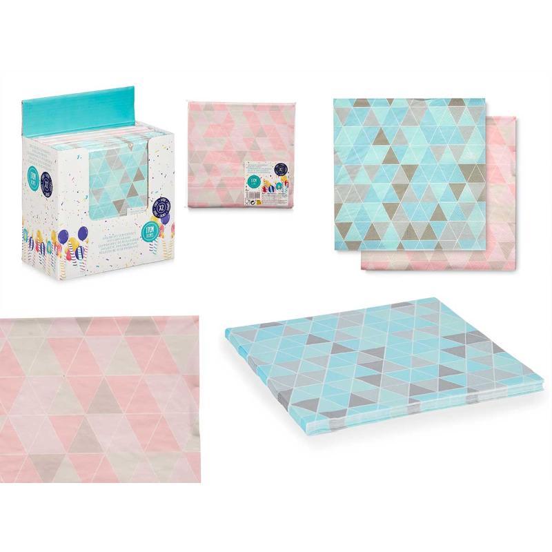 SET 12 SERVILLETAS PAPEL DOBLE CARA ROMBOS SURT 2