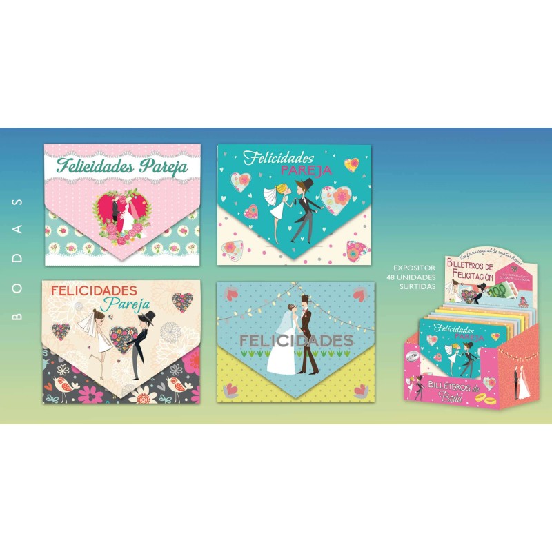 BILLETERO CIERRE BODA PLATA                       