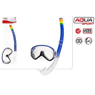 SET MASCARA BUCEO ADULTO C/TUBO AQUA SPORT