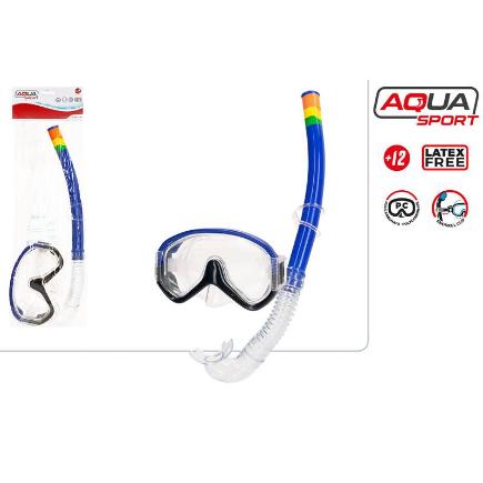 SET MASCARA BUCEO ADULTO C/TUBO AQUA SPORT