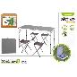 SET MESA CAMPING GRIS 120X60XH60/70 CM C/4 TABURETE
