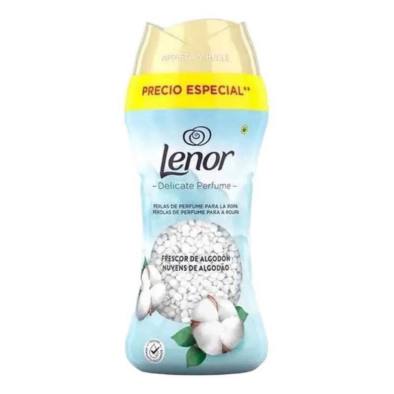 LENOR SUAVIZ CONC 195 GR PERLAS SENSITIVE FLORES ALGODON