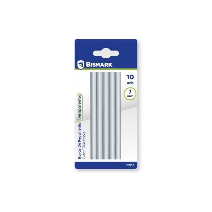 BARRAS DE SILICONA 10 UND TRANSPARENTE 7X100 MM