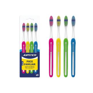 CEPILLO DIENTES NEON PACK FAMILIAR 4 COLORES