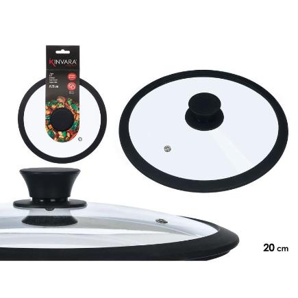 TAPA CRISTAL SILICONA 20 CM DIAM