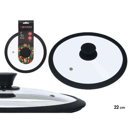 TAPA CRISTAL SILICONA 22 CM DIAM