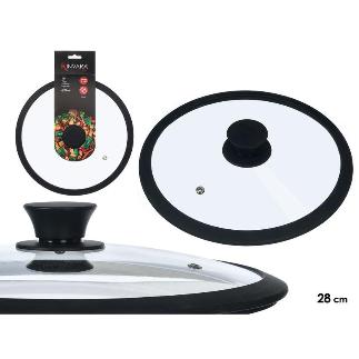 TAPA CRISTAL SILICONA 28 CM DIAM