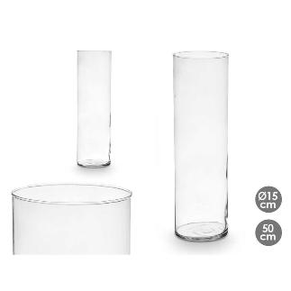 JARRON CRISTAL CILINDRO 15 CM DIAM X 50 CM