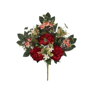 CONJUNTO PEONIAS-MIX (A) X9 55 CM ROJO