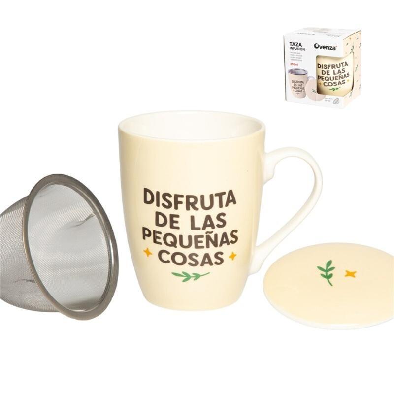 TAZA INFUSION C/FILTRO 350 ML DISFRUTA