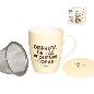 TAZA INFUSION C/FILTRO 350 ML DISFRUTA