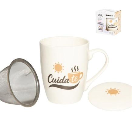 TAZA INFUSION C/FILTRO 350 ML CUIDATE