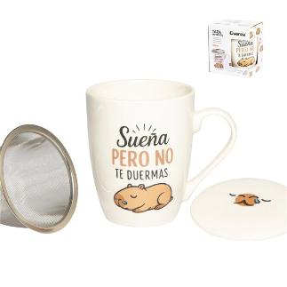 TAZA INFUSION C/FILTRO 350 ML CAPIBARA