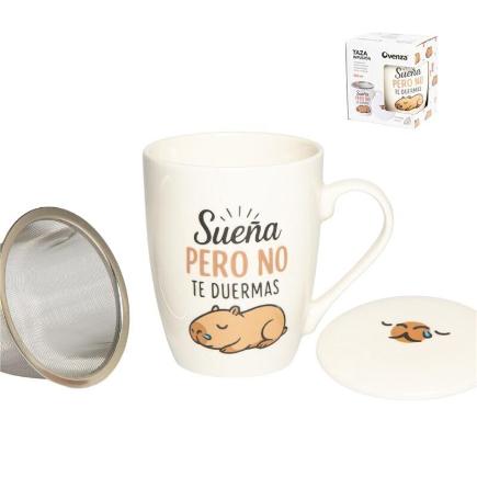 TAZA INFUSION C/FILTRO 350 ML CAPIBARA