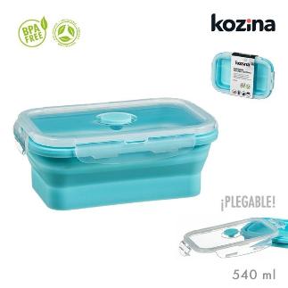 FIAMBRERA SILICONA PLEGABLE CELESTE 540 ML