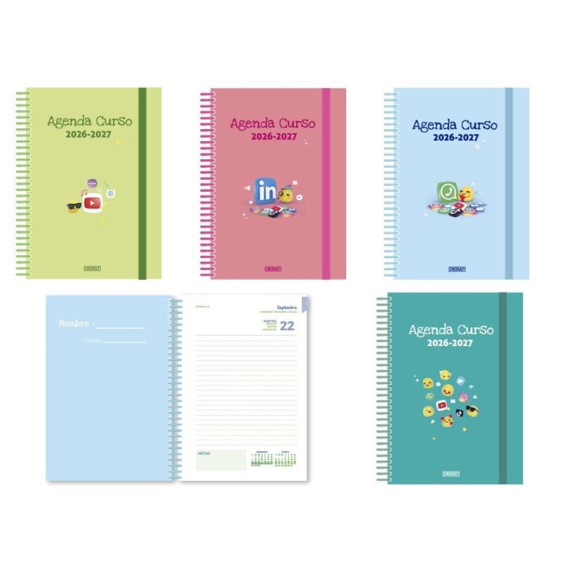 AGENDA ESCOLAR EMOJIS 4 D P CAS 26-27 T. CAR