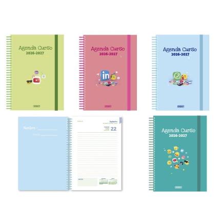 AGENDA ESCOLAR EMOJIS 4 D P CAS 26-27 T. CAR
