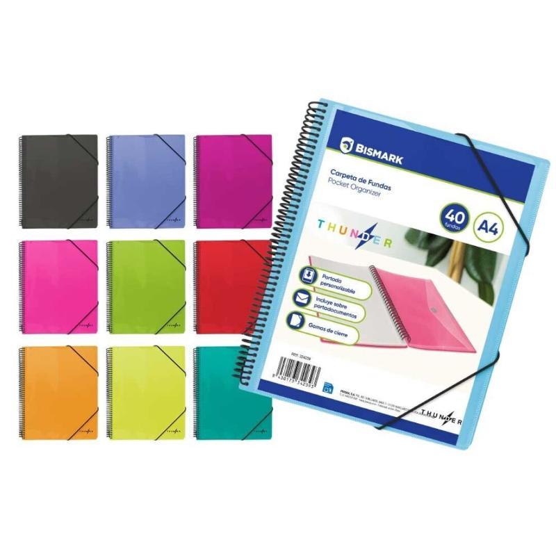 PP THUNDER CARPETA ESPIRAL 40 FUNDAS