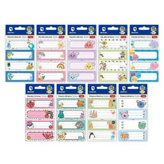 ETIQUETAS ADHESIVAS LIBROS FUN PACK 12