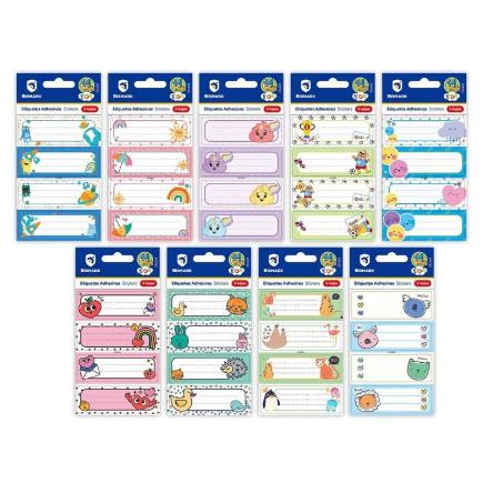 ETIQUETAS ADHESIVAS LIBROS FUN PACK 12