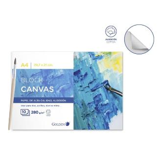 GOLDEN CUADERNO CANVAS A4 10 HJ ALGODON 280 GR